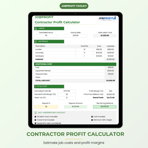 JOBPROFIT Profit System for Contractors