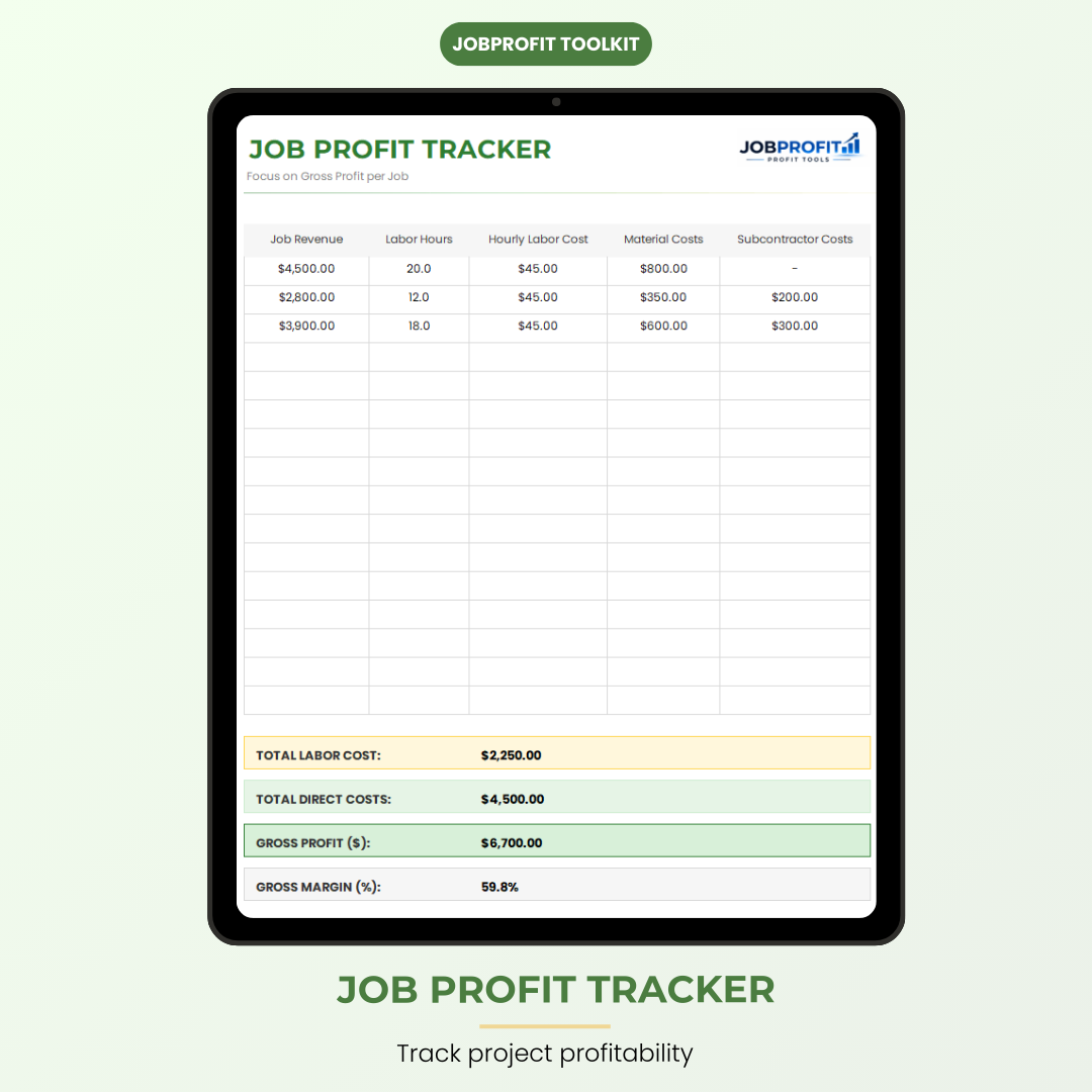 JOBPROFIT Profit System for Contractors